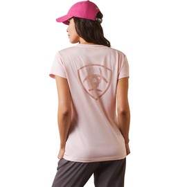 ARIAT Women's Laguna Logo Top, Coral Blush, Size X-Large