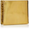 Golbe 91048 Rainbow Gold Italian Leather Bifold Wallet, gold