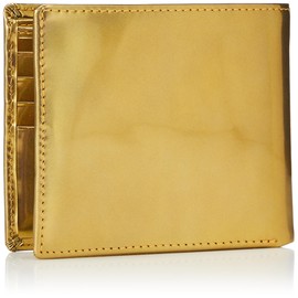 Golbe 91048 Rainbow Gold Italian Leather Bifold Wallet, gold