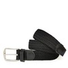 Gloop unisex elastic leather braided stretch belt; stretchable fabric; leather