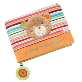 Fehn Teddy Baby Photo Album - Memory Book, Fabric Sensory Photo Album To Arrange Yourself - Baby Album Toy For Birth, For Babies And Children From 0+ Months To Remember Faces And Learn Names