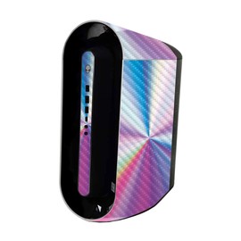 MightySkins Carbon Fiber Skin Compatible with Alienware Aurora R11 Gaming Desktop - Rainbow Zoom | Protective, Durable Textured Carbon Fiber Finish | Easy to Apply and Change Styles | Made in The USA