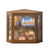 BMOSU Corner Bread Box for Kitchen Countertop Double Layer Bamboo