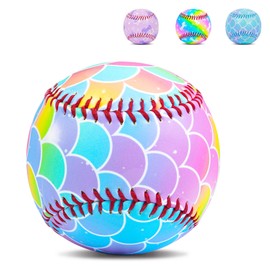 PAMAID Baseball Standard Practice Baseball Size 9 Inch for Kids Girls, Soft Baseballs Tballs Gifts for Training Pitching Throwing