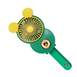 LACOVIA Cute Mickey Misting Mini Fan, Handheld Portable USB Rechargeable Fan with 3 Adjustable Speeds, Foldable Personal Fan For Travelling(Green)