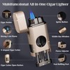 Cigar Cutter and Triple Jet Torch Lighter Set, Rose Gold,