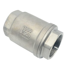 Megairon 1.5inch NPT Female WOG1000 Check Valve,Spring Loaded In-line Low Cracking Pressure, Door Hinges,4Size (07)…