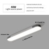 Qcyuui Dimmable LED Ceiling Light Modern Acrylic Linear LED Ceiling