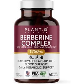 Berberine Supplement 1250mg - Extra Strength Berberine HCl with Bitter Melon & Banaba Leaf, Non-GMO, Immune Support & Antioxidant, 60 Capsules