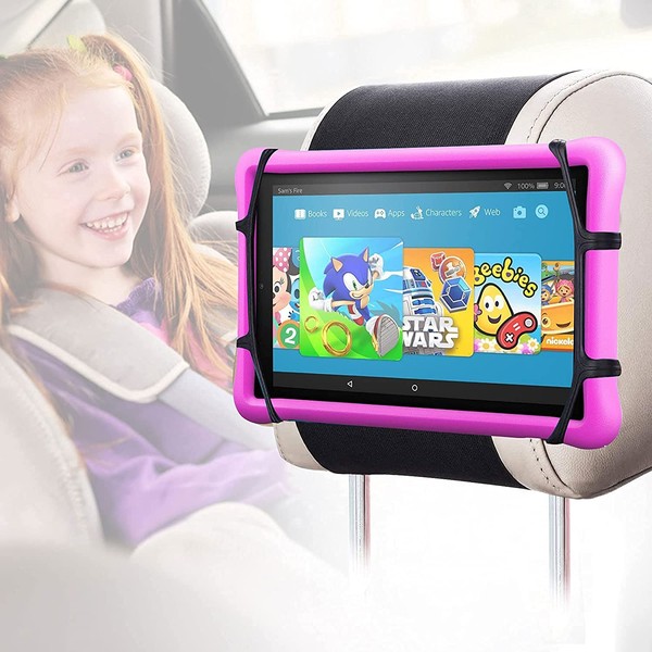 Car Headrest Mount Silicon Holder - Universal Tablet Holder for