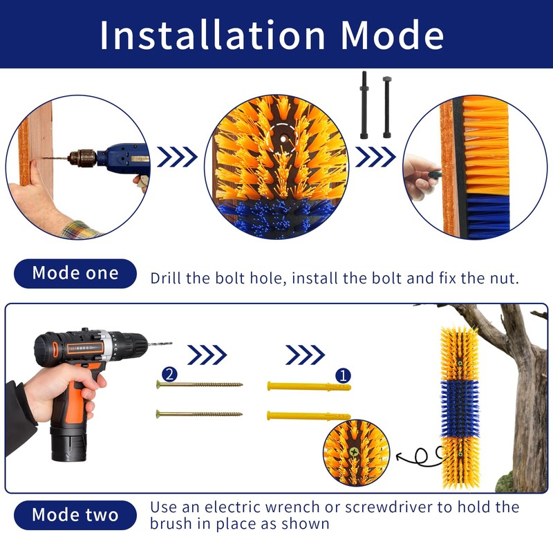 Livestock Scratch Brush With 16 Screws，Animal Back Scratching Brush for