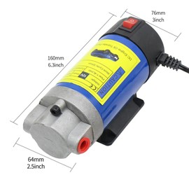 BessAnty Engine Oil Pump,12V 100W Oil Extractor Pump,Self-priming Electric Fluid Transfer Pump