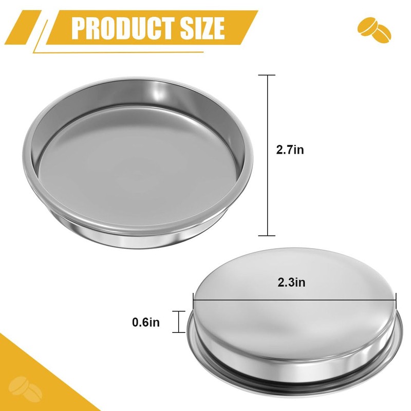 2 PCS Backflush Disk, 58 mm Filter Espresso, Stainless Steel