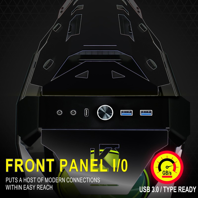 KEDIERS C650 Mech PC Case - ATX Tower Gaming Computer