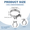 PATIKIL 5 Pcs 27-29mm Mini Fuel Injection Hose Clamps Stainless
