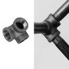 AGUTEA Right Angle Black Malleable Iron Tee Fitting 3-Way Side