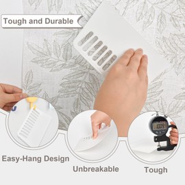 Aniboo Sage Leaf Wallpaper & Installation Tool Bundle - Wallpaper Smoothing Tools for Sage Contact Paper Peel and Stick Squeegee Smoother Paper Cutting