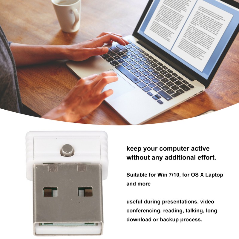Mouse Jiggler Keep Screen Active Plug and Play USB Power