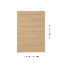 Gadpiparty 200 Sheets Vintage Kraft Stationary Paper Retro Writing Paper A5 Size Lined Stationery Writing Letter Papers Bulk for Letters, Creative Poems, Lyrics, Office Notes