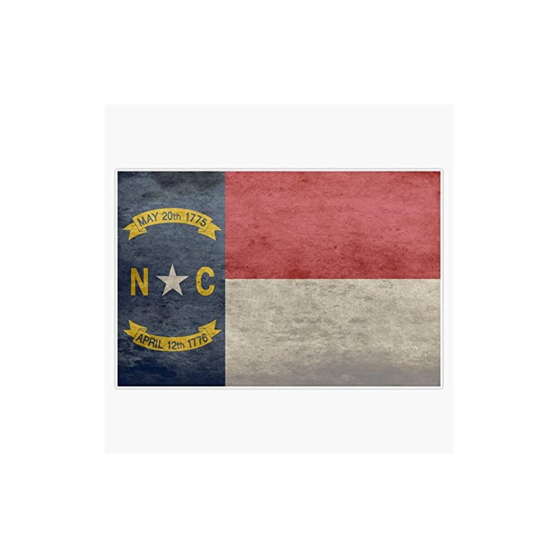 HOF Trading North Carolina USA State Flag Vinyl Sticker Waterproof