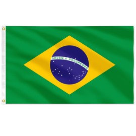 Brazil Flag 3x5 Feet(90cmx150cm) Durable And Colorfast With Brass Lock Ring, Suitable For Indoor And Outdoor Decoration.