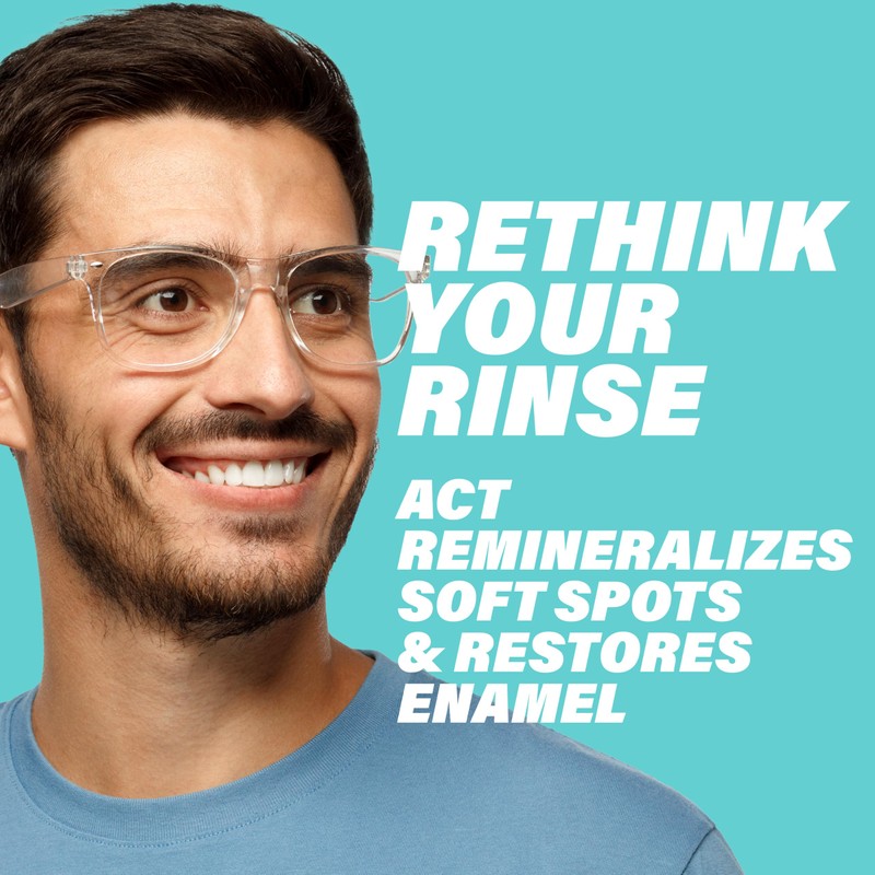 ACT Restoring Zero Alcohol Fluoride Mouthwash 33.8 fl. oz. Strengthens