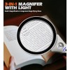 Rechargeable Magnifying Glass with Light, 10X 20X 45X Handheld Lighted