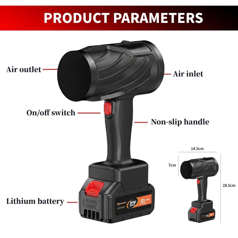 Cordless Leaf Blower, Lightweight Handheld Electric Dust Cleaner Blower with