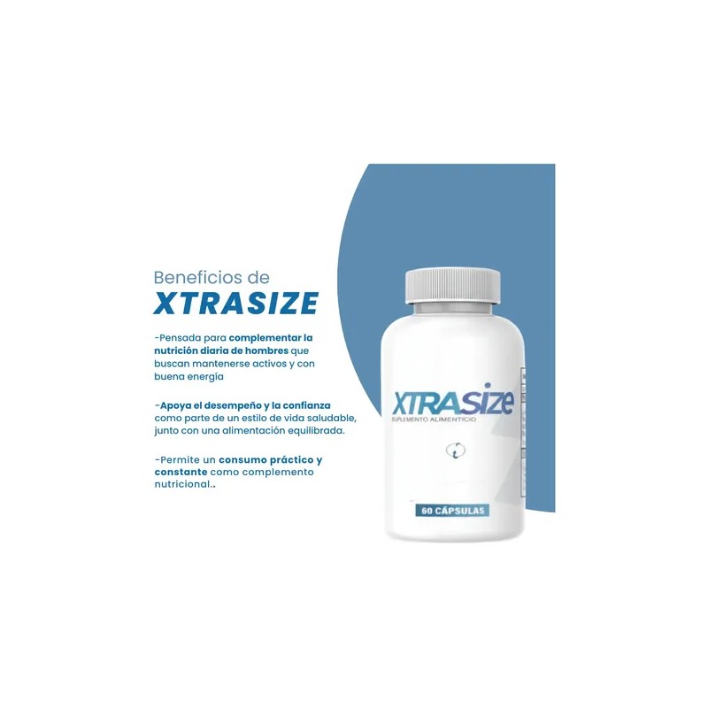 Xtra Size Suplemento Alimenticio 60 Caps Extracto De Maca Sin