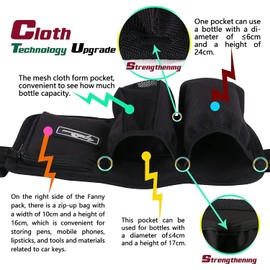 YOURUIMEI Massage Bottle Bag Massage Therapist Holster Massage Lotion Holster Massage Oil Holster（YR-3KD-Black）