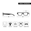 UV Reader Gummiertes Rot Schwarz Kurzsichtig Fernbrille Für Kurzsichtigkeit Herren