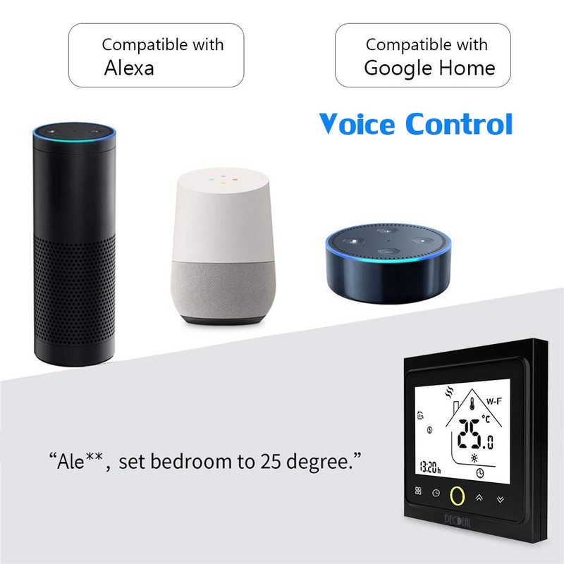 Decdeal Intelligent Room Thermostat with App Control, Compatible with Alexa/Google