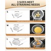 CINDALOG Fine Mesh Strainers Set, Premium Stainless Steel Colanders and