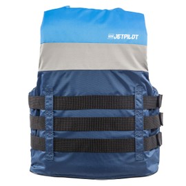 Jet Pilot S1 Nylon CGA Vest- L/XL-Blue Adult Water Life Jacket Vest for Extreme Sports Boat Kayak Paddling Use and Safety Sports Vests for Men and Women