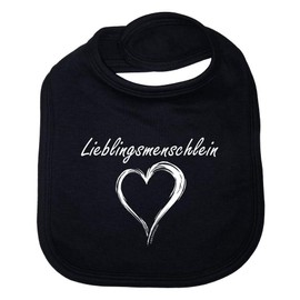 Lieblingsmenschlein Baby Bib, Black, One Size (0-2 Years), 100% Fun by Metal Kids