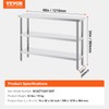 VEVOR Stainless Steel Food Prep Table, 14 x 48 x