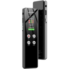 MNECHEN 64GB Digital Voice Recorder Voice Activated Recorder with Playback Portable Tape Recorder for Lectures, Meetings,Portable Audio Recorder Dictaphone，A-B Loop Playback,Password