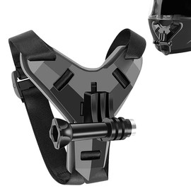 VFFNFF Motorcycle Helmet Mount, Chin Mount with 1 Screw, Mount Helmet for GoPro Hero 13/12/11/10/9/8/7/6/5, for Osmo Action, for Session, Helmet Chin Strap Holder, Most Action Cameras