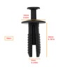 LT Easiyl Pack of 50 car plastic expansion clip mounting