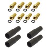 8x F-connector 7,5mm gold-plated with seal and 4x rubber cover