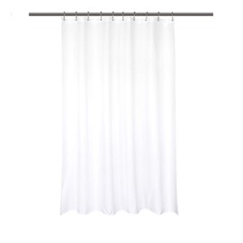 Barossa Design Waterproof Fabric Stall Shower Curtain Liner Microfiber 54" W x 72" H - Hotel Quality, Machine Washable, White Shower Liner for Bath Tub, 54x72