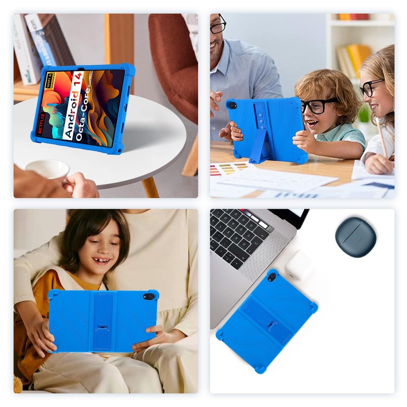 Case for Urao C107 10.1inch Android 14 Tablet,Adjustable Bracket,Soft Silicone