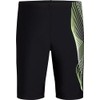 ENERGETICS Boys' Standard Jammer Swimming Trunks, Black/Green Lime
