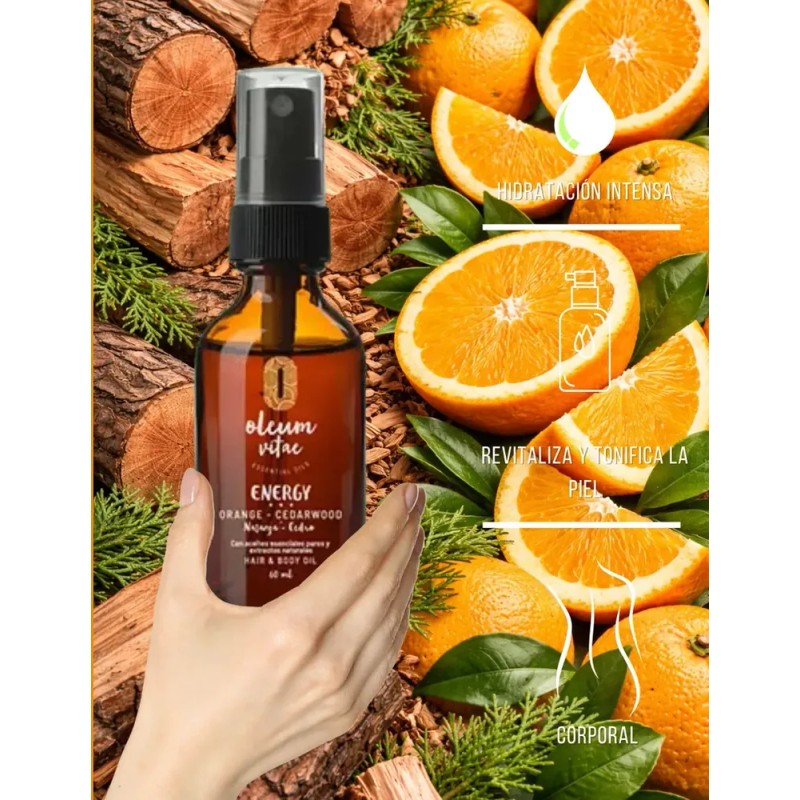 Aceite Para Cabello Cn Aceite Esencial De Naranja Cedro 60ml