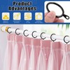 Glarks 40Pcs 1.2Inch Black Curtain Rings with Eyelet, Rustproof Metal