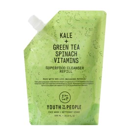 Youth To The People Superfood Facial Cleanser Refill Pouch - Kale + Green Tea Daily Face Wash, Gentle Makeup Remover, Antioxidants for Glowing Skin & Less Visible Pores, Award-winning- 16 Fl Oz
