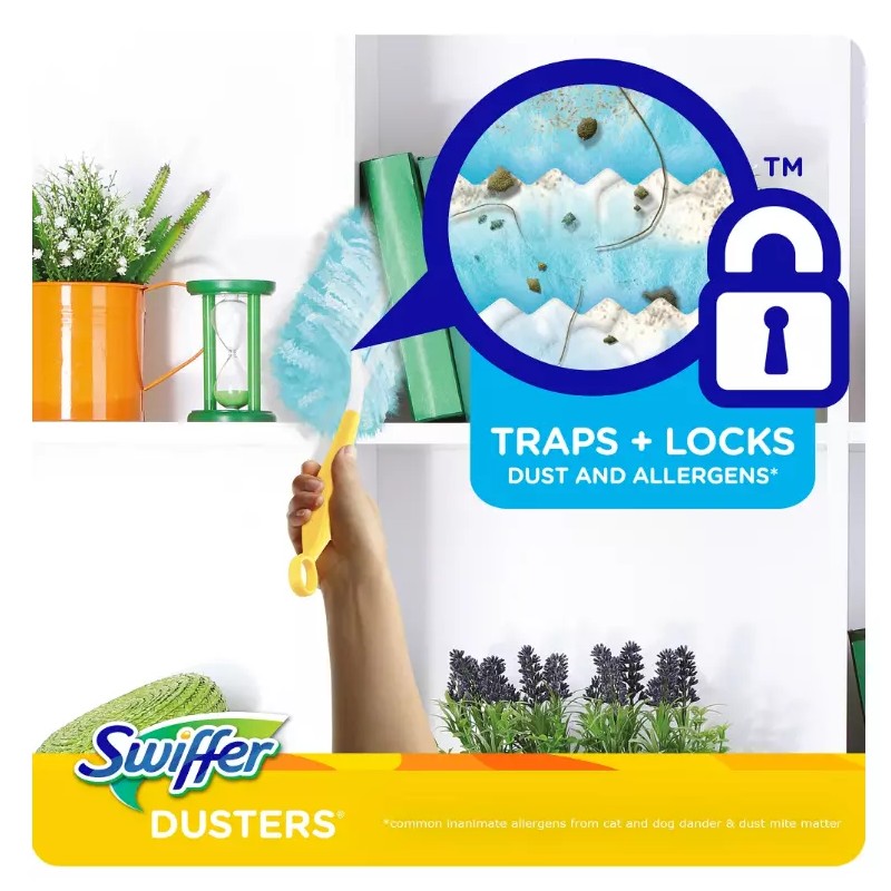 Swiffer Dusters Dusting Kit 1 Handle, 5 Dusters,Multi Surface