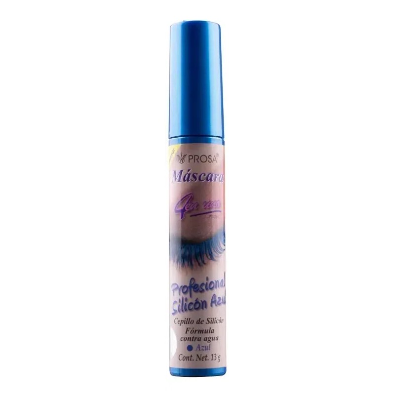 Prosa Rimel 4 En 1 Profesional Silicón Azul Mascara Pestañas