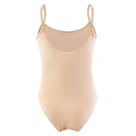 XiaoMoSha Girls Seamless Camisole Undergarment Leotard Nude Bodysuits for Ballet Dance Gymnastics Size 3-14 Years Old,Flesh,170(13-14Y)