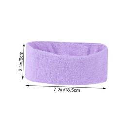 Sosoport Adjustable Sports Yoga Sweatband Microfiber Facial Headband for Skincare Makeup Spa Reusable Towel Wrap for Men Women Lavender